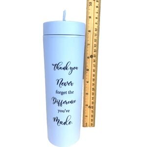 Thank You Never Forget The Difference You've Made‎ Plastic Tumbler w/Straw & Lid